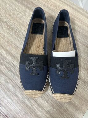 Tory Burch Navy Espadrilles Size 7